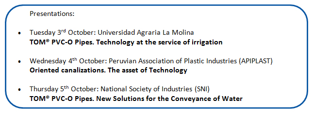 Molecor collaborates in the Technical Conference of the Plastic Industry (Lima - Peru)