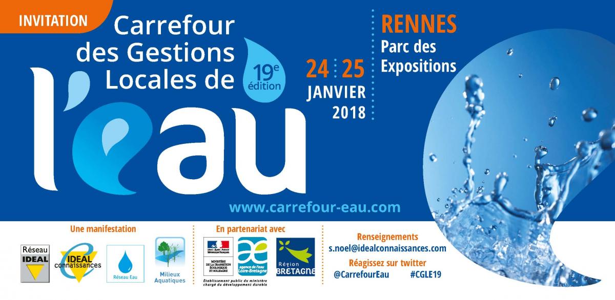 Molecor sera présent lors du  “19ème Carrefour des Gestions Locales de l’Eau” 24 et 25 Janvier à Rennes, France