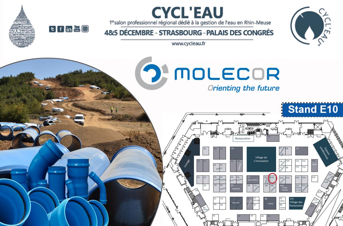 Molecor estará presente en el Salon "Cycl'eau Strasbourg 2019" el 4 y 5 diciembre en Estrasburgo, Francia