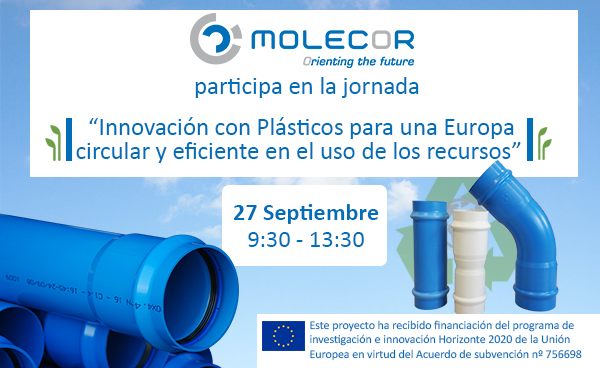 Molecor en la Jornada “Innovación con Plásticos para una Europa circular y eficiente en el uso de los recursos”