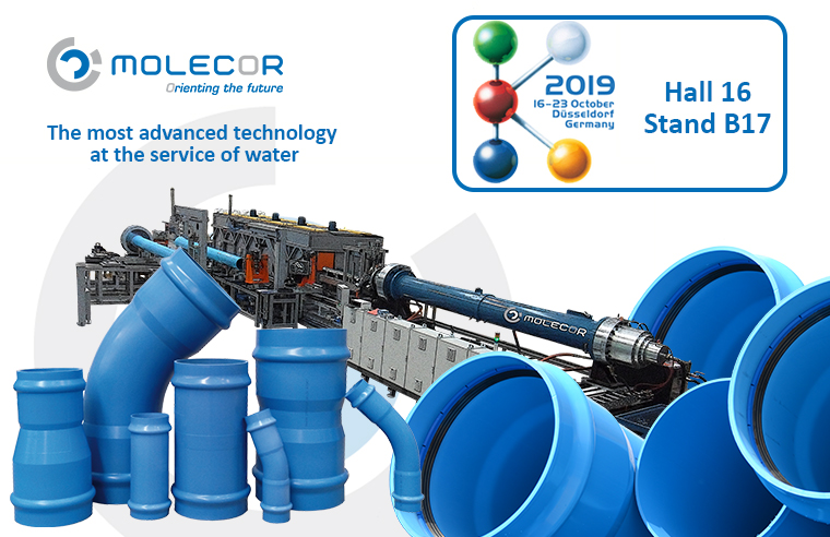 Molecor’s exclusive technology and products, will be present at K2019 in Düsseldorf