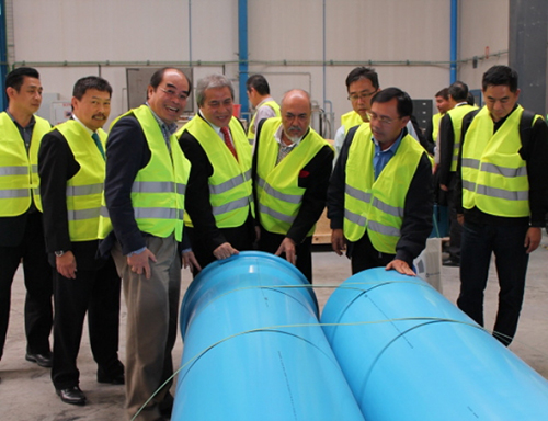 The Malaysian Minister of Public Utilites visits Molecor