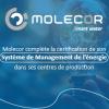 Molecor complète la certification de son système de management de l’énergie dans ses centres de production