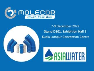 Molecor (SEA) Sdn Bhd participará na ASIAWATER Expo & Forum de 7 a 9 de dezembro