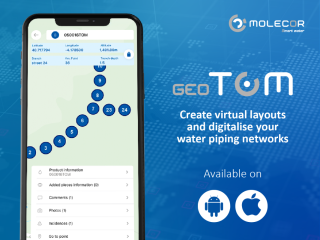 Check the location and information about your pipeline networks from your mobile phone with geoTOM®