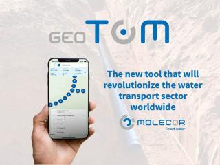 geoTOM®, the latest Molecor development that geolocates all components in water networks, bolstering sustainability and efficient management
