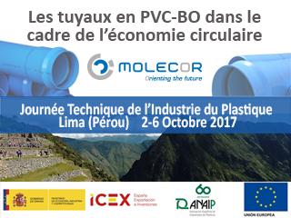 Molecor participe à la journée technique de l’industrie du plastique à Lima (Pérou)