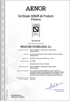 Molecor logra la primera certificación de producto para los accesorios ecoFITTOM® de PVC-O