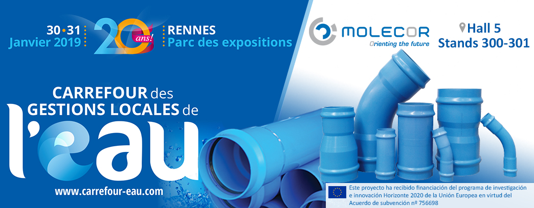Molecor estará presente en Carrefour de l'eau 2019