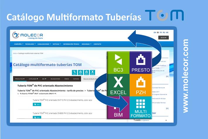 Novedades en el Catálogo Multiformato Tuberías TOM®