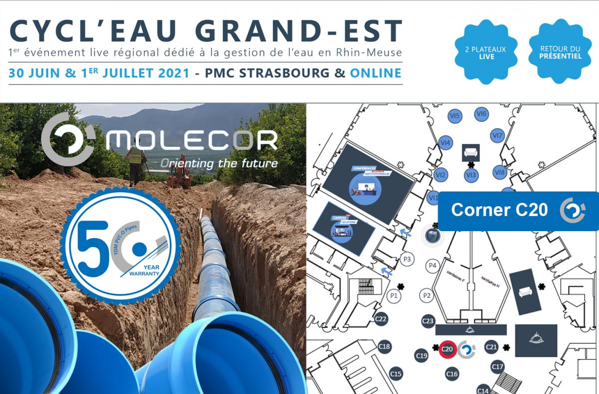 Molecor estará presente en el Salon “CYCL’EAU Grand Est” el 30 de junio y 1 de julio 2021 en Estrasburgo, Francia