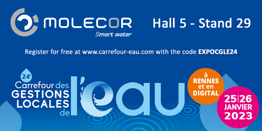 Molecor will be present at the 24rd Carrefour des Gestions Locales de l'Eau which will take place in Rennes on January 25th and 26th