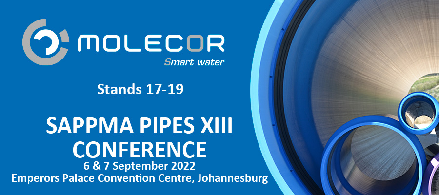 Molecor participará en el congreso Pipes XIII, en Johannesburgo, del 6 al 7 de septiembre de 2022
