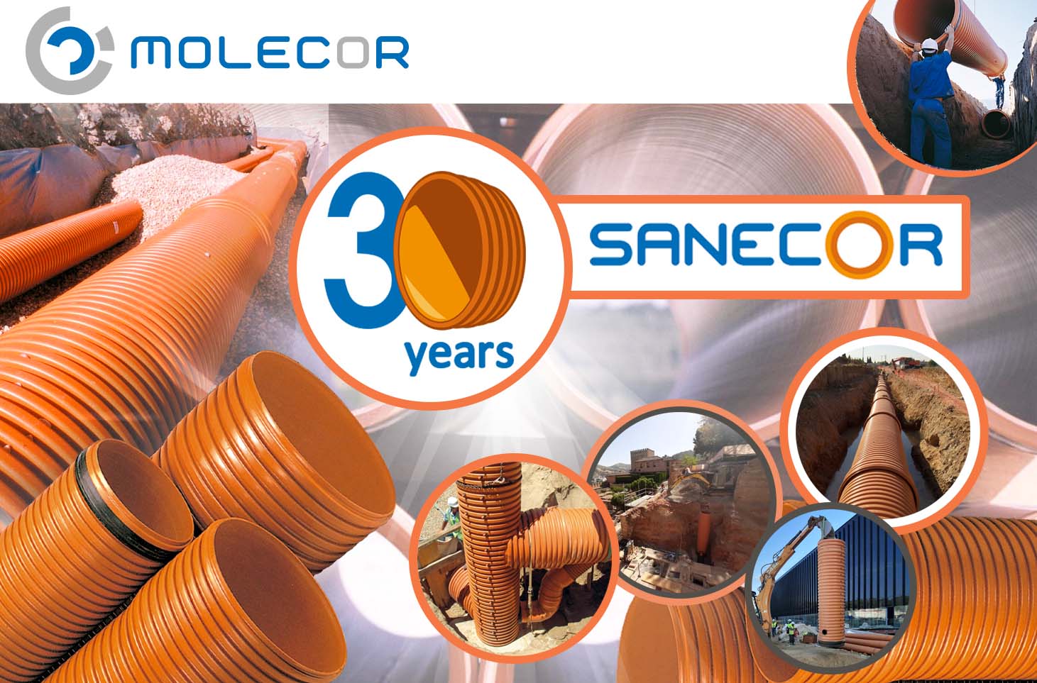 Molecor Sanecor® pipe celebrates 30 years