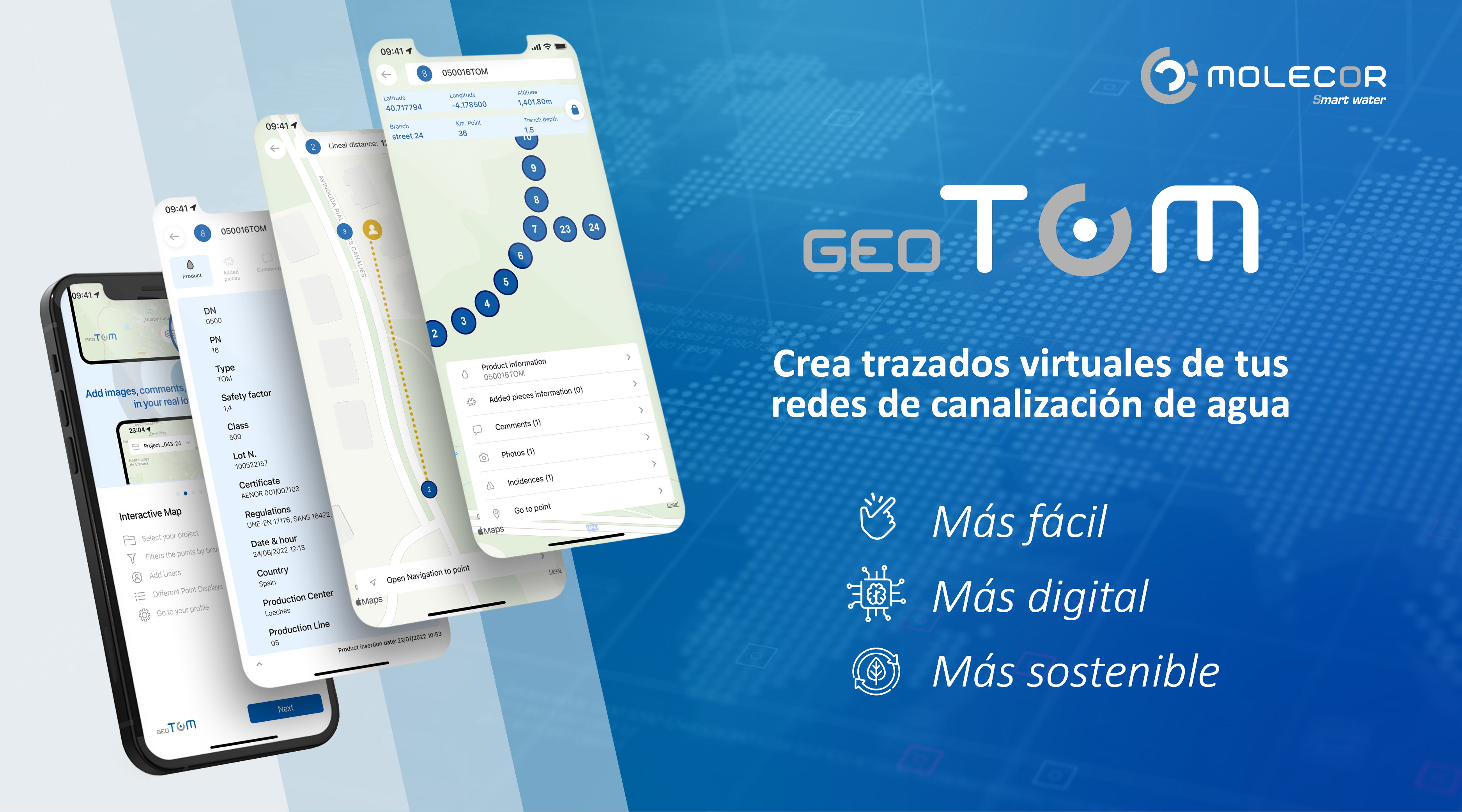 Consulta la localización e información de tus redes de canalización  desde el móvil con geoTOM®