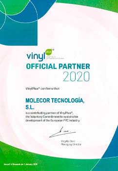 Certificat de engagement avec le développement soutenable Vinyl Plus.