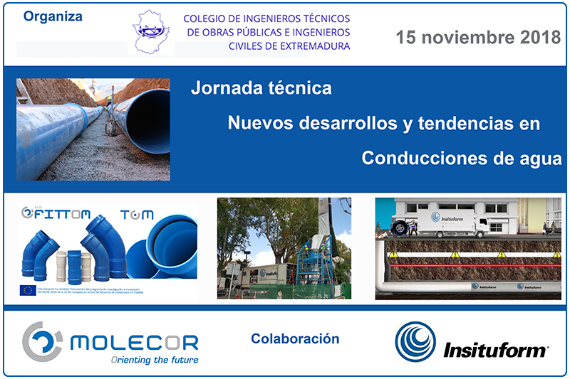 Molecor participa en la Jornada técnica “Nuevos desarrollos y tendencias en Conducciones de agua” en Cáceres