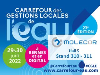Molecor will be present at the "23rd Carrefour des Gestions Locales de l'Eau 2022" which will take place in Rennes on June 29th and 30th.