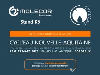 A Molecor estará presente no Cycl'Eau Nouvelle-Aquitaine nos dias 22 e 23 de março de 2023