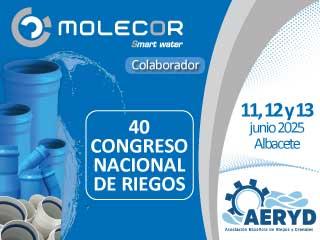 Molecor, presentará su tubería de PVC Orientado para riego TR6®, en el 40 Congreso Nacional de Riegos