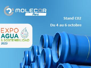Molecor Pérou participera au salon de l’eau et du développement durable Expo Agua & Sostenibilidad 2023 en tant que partenaire Platinum