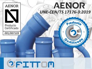 Molecor achieves the first product certification for  ecoFITTOM® PVC-O fittings