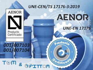 Molecor, primera empresa en conseguir la Certificación UNE-EN 17176 para sus tuberías TOM® y accesorios ecoFITTOM® de PVC Orientado