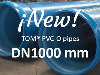 Molecor expands its range of Oriented PVC Pipes launching the DN1000 mm diameter TOM® pipe