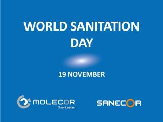 World Sanitation Day. Molecor's purpose: to improve people's quality of life by making affordable water available to them.