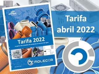 Tarifa 2022 de Molecor La gama más completa de productos al servicio del agua